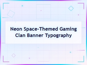Neon Space Gaming Clan Banner Fonts for Futuristic Sci-Fi Typography